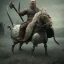 Placeholder: an old viking riding a horse, scary, zombie, steam punk, realistic, made in octane, cinematic, ultra-realistic, extremely detailed octane rendering, 8K, VRAY Super Real ar 2:3, dof photorealistic futuristic 50mm lens hard lighting dark gray tintype photograph, realistic lighting, sepia color