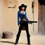 Placeholder: [colour photo by Helmut Newton] happy in the wild Wild West: My Name Is Nobody [Il mio nome è Nessuno (1973)] youthful Sophia Loren stands tall pointing her 1862 gun forward, a dusty Italian and dangerous western cowgirl, ready to fight