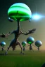 Placeholder: aliens invade earth, clean art NFT, blender 3d