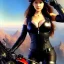 Placeholder: fullbody portrait 'beautiful face sexy Busty Female Biker riding a Superbike',looking at camera,hyperrealistic skin,Hyperrealistic crystal clear eyes,wearing skintight leather ,painting by gaston bussiere, greg rutkowski, yoji shinkawa, yoshitaka amano, tsutomu nihei, donato giancola, tim hildebrandt,Evan Lee,Akira-Raikou, oil on canvas, cinematic composition,sharp image, extreme detail,((fit full head inside picture)),32k