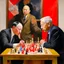 Placeholder: Putin, President Xi Of China And Joe Biden Play Chess With A Pigeon,Ufo And Atomic Bomb Mushroom Cloud,Complex Surgical Instruments Intermixed With A Newborn Boy,Minimalism,Painting By Adrian Ghenie,Rene Magritte,Pablo Picasso,Michelangelo,Salvador Dali,Lucian Freud