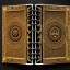 Placeholder: an ancient ornate intricate old time spell book cover with the sigil symbol of an eye emblazoned on the cover, cinematic, realistic, intricate detail, finely detailed, small details, extra detail, photorealistic, high resolution, 3D, path tracing, volumetric lighting, octane render, arnold render, 8k