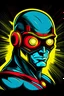 Placeholder: Superhero with blindfold that has super vision