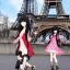 Placeholder: anime girl in paris