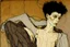 Placeholder: painting of a figure with the life-filled void of an empty existence, egon schiele masterpiece