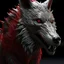 Placeholder: Wolf humanoide, calidad ultra, hiperdetallado, intrincado, maximalista, colores plateado y rojo, 8k 3D