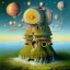 Placeholder: many animals dancing in the sky, Jacek Yerka