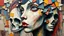 Placeholder: A unique celebration of color and watercolor paint brush detail, featuring a girl chaotic head An oil painting of broken ceramic pieces in with a ceramic Polish portuguese with an abstract checkered brush with zig-zag outlines impasto style with thick, textured brushstrokes. effect anomalous mystical horror fortal eerie background stack of mirrors millions tilted towards a collage of terrifying pixelated faces Holes with the face of the eyes slayer blue string panel paint thinner color roug