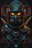 Placeholder: Machine in 4k realistic artstyle, ninja them, neon details, full body, apocalypse, intricate details, highly detailed, high details, detailed portrait, masterpiece,ultra detailed,best quality