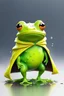 Placeholder: cute, slime, frog with a mini cape On its back