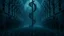 Placeholder: Many Stairs between walls and buildings in bleak prison, in center a big vertical spiral staircase the end of which cannot be seen, underneath many black human silhouette, dark blue and gray colors, cold, grim vibe, high detailed, surreal, dark, cinematic