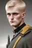 Placeholder: German male soldier, grey uniform, Blond hair, portrait