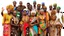 Placeholder: Nigerians from different ethnic and tribal groups posing for a picture dressed in the ethnic attire