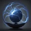 Placeholder: radial texture: blue lightning orb, cloudy sphere of energy