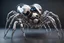 Placeholder: futuristic AI spideroid spider full robot with high detail and very neat features