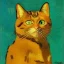 Placeholder: Portrait of a cat by Van Gogh