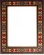 Placeholder: empty photo frame persian art no background