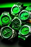 Placeholder: generate image of green face watch companies which seem real for blog