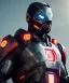 Placeholder: cyber ninja, black metal armor, futuristic suit, imperious, 8k resolution, overwatch, genji, color, vibrant, visor, sword