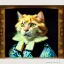 Placeholder: Portrait of a cat by Van Gogh