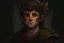 Placeholder: halfling druid portrait with dark tones