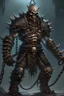 Placeholder: Chain Corpse: Appearance: Dressed in remnants of armor, the chain corpse is a menacing undead warrior. Chains with spiked ends are wielded as weapons, and a cold, malevolent glow emanates from the gaps in its armor.