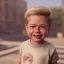 Placeholder: Brad Pitt toddler, smile, full body hyper realistic