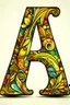 Placeholder: The letter A made out of various artistic designs