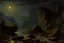 Placeholder: Night, rocks, mountains, friedrich eckenfelder impressionism paintings