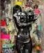 Placeholder: happy beautiful girl holding big proffesional camera in studio. street art, oil on canvas, spray paint, collage, letters, newspapeers, Dave McKean, Vladimir Fedotko, Saturno Butto, Vaughn Bodé, Frank Wu, James C. Christensen, collage, dirty, paint dripping, radiant