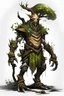 Placeholder: treant scavenger, full body, post-apocalyptic, concept art, blank background