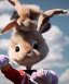 Placeholder: Ultra realistic speed clouds sky scene, wide angle view, child falling down with many Children background, rabbit head, inflatable monsters, circus dress style, feather color, free jumping flying, many trinkets, hair monster, many jelly beans, balls, color smoke, smile, happy, extreme, wind, clouds sea, 20,000 feet altitude, stratosphere, soft color, highly detailed, unreal engine 5, ray tracing, RTX, lumen lighting, ultra detail, volumetric lighting, 3d, finely drawn, high definition.