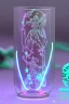 Placeholder: Futuristic Neon crystal skeleton samurai smoke glass