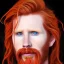 Placeholder: Portrait of Courtney Gains as a ruggedly handsome but joyful roguish pirate, charismatic, attractive male, masculine, perfect, precisely detailed, lightly freckled face, meticulously detailed multi-hued ginger carrot colored cherry fire red hair; Malachai of the corn; fantasy, intricate, elegant, highly detailed, digital painting, artstation, concept art, matte, sharp focus, illustration, art by artgerm and greg rutkowski and alphonse mucha