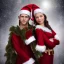 Placeholder: two elves. woman and man. Christmas scene. photorealistic. low-key