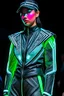 Placeholder: Kryptonian Diamond emblem on a fashion runway cyberpunk clothes style without cape