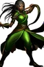 Placeholder: female Shadar-Kai wielding a Whip a whip made out of black thorns