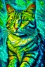 Placeholder: Kedi portesi, Van Gogh tarzında