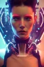 Placeholder: cyberpunk, head, women, portrai, tron