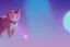 Placeholder: pink and purple cat in space, fluffy, solar system, planets, psychedelic