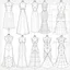 Placeholder: Plan Boutique Wedding Dresses Concept Grid Diamond Sketches 2D