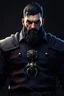 Placeholder: Tall, burly, lean muscular man, chef clothes, raven Black hair, short trimmed beard, bear claw amulet, 8k resolution, dark fantasy concept art, as on Deviantart, dynamic lighting, hyperdetailed, intricately detailed, trending on Artstation, deep color, Unreal Engine, volumetric lighting, complementary