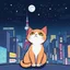 Placeholder: Cats hair emo , Lazer , Tokyo city night view wallpaper , cartoon
