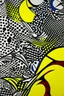 Placeholder: PEACE crazy shapes pencil draw style of roy lichtenstein