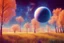 Placeholder: orange and blue crystal cosmic and galactic ambiance sunny sky trees river field surreal, full of details, smooth, bright sunshine，soft light atmosphere, light effect，vaporwave colorful, concept art, smooth, extremely sharp detail, finely tuned detail, ultra high definition, 8 k, unreal engine 5, ultra sharp focus