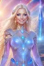 Placeholder: cosmic woman smile,beautiufos rainbow, admiral from the future, galactic confédération, fine whole face, crystalline skin, expressive blue eyes,rainbow, smiling lips, very nice smile, costume pleiadian, Beautiful tall woman pleiadian Galactic commander, ship, perfect datailed golden galactic suit, high rank, long blond hair, hand whit five perfect detailed finger, amazing big blue eyes, smilling mouth, high drfinition lips, cosmic happiness, bright colors, blue, pink, gold, jewels, realist,