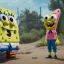 Placeholder: spongebob and patrick, realistic, 8k,