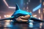 Placeholder: Symbiot shark in 8k solo leveling shadow artstyle, venom them, blue lights, sea, neon lights, intricate details, highly detailed, high details, detailed portrait, masterpiece,ultra detailed, ultra quality