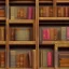 Placeholder: game texture beautiful wooden colorful bookshelves block close up tileable