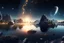 Placeholder: asteroids belt, epic, cosmos, persons, big epic lake, planet, vegetation, hd